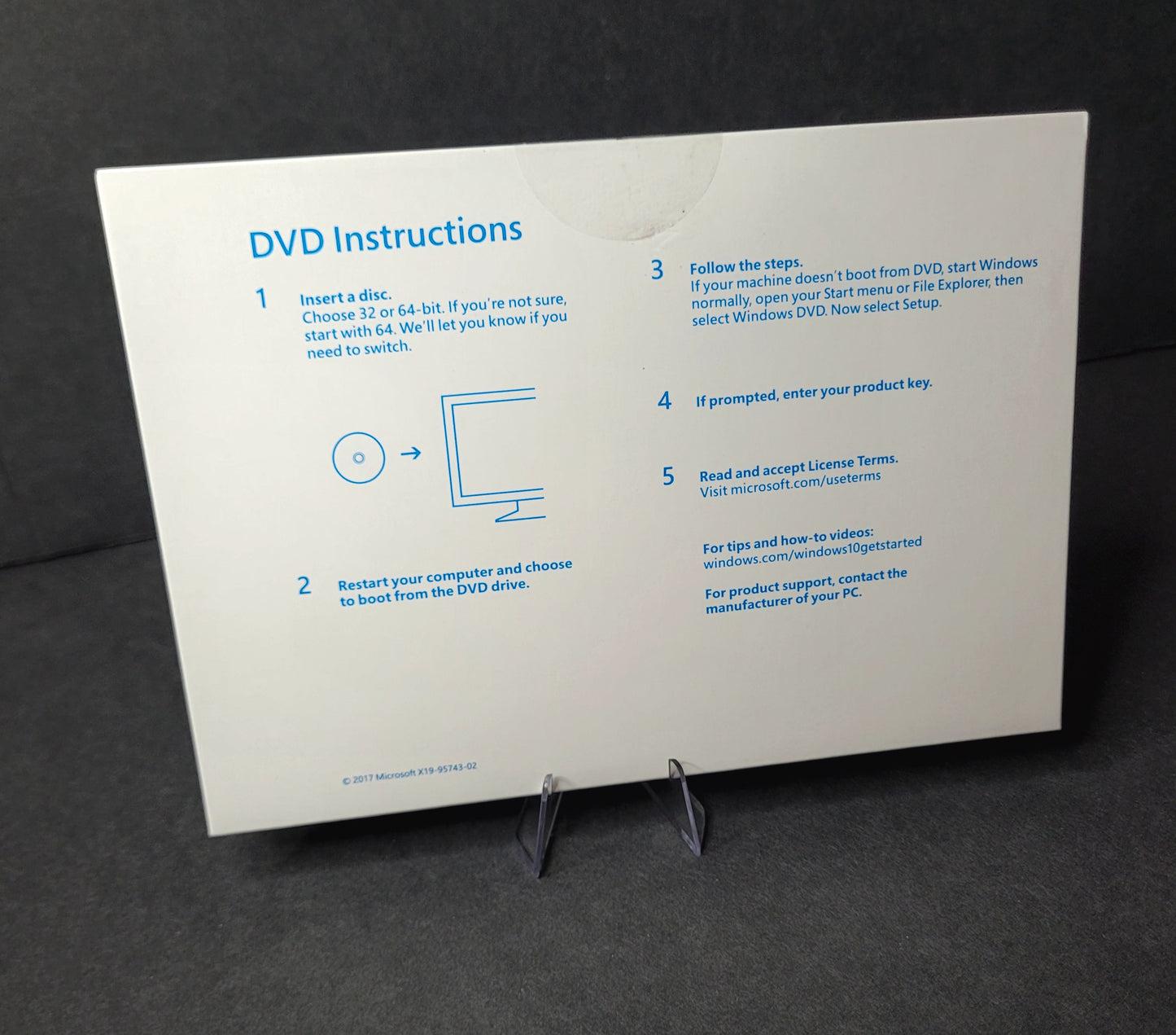 MS Win 10 Pro 64 Bit DVD and Product Key
