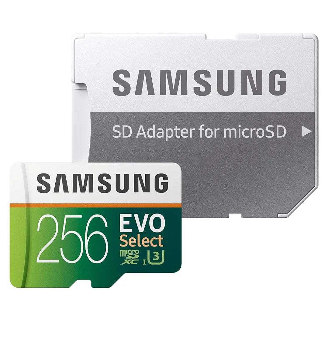 256 GB Micro SD Samsung EVO Select Memory Card with Adapter