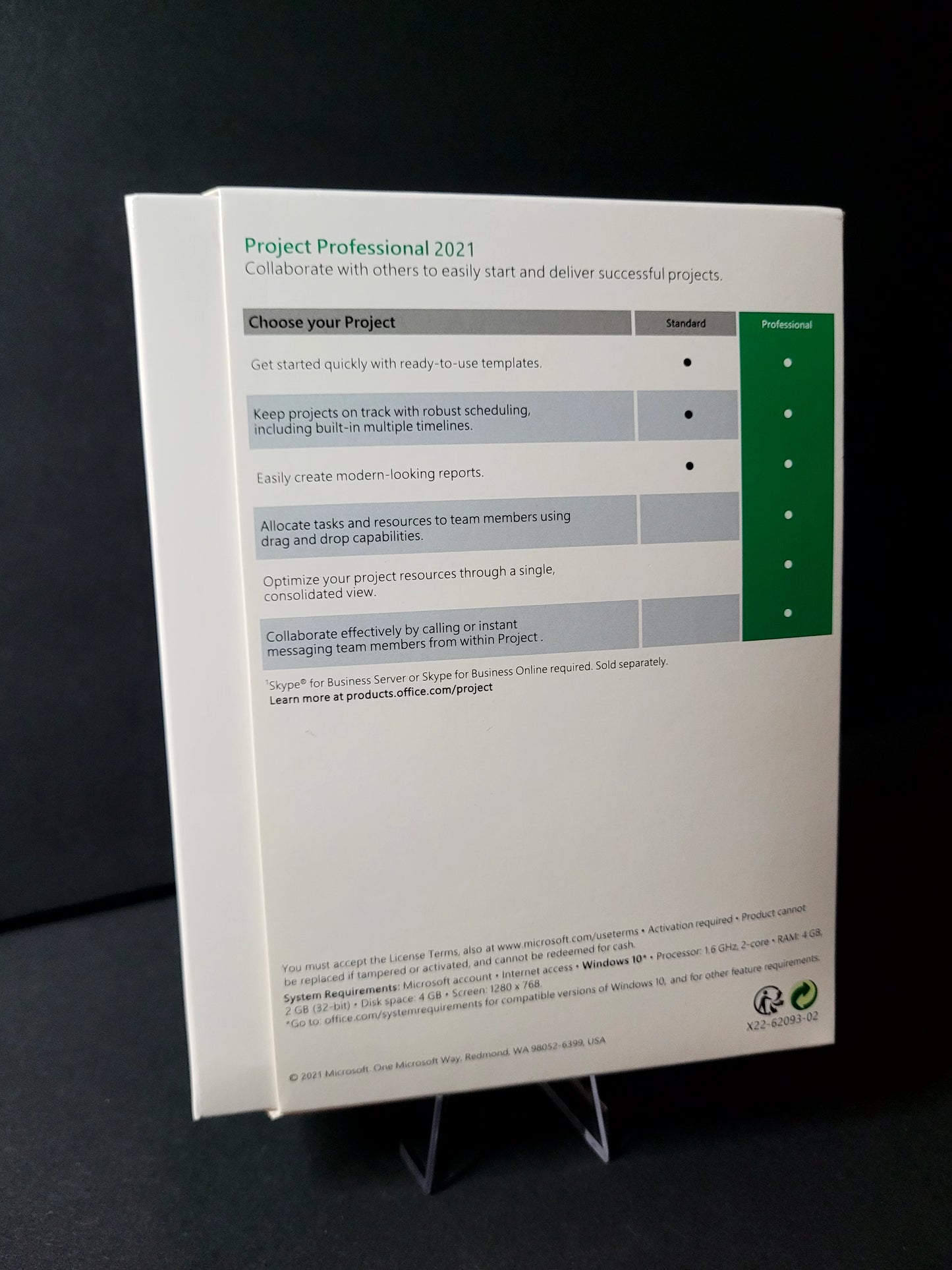 Microsoft Project 2021 Pro Retail box.  Please Read Description